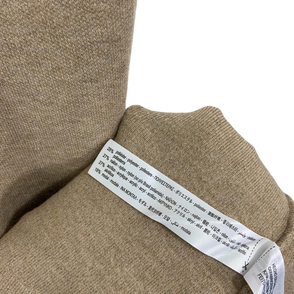 ZARA Sleeveless Sweater Dress Camel Tan Beige Brown Knit Size Small D22 - Picture 7 of 8